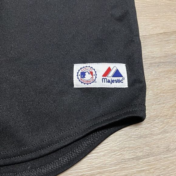 Vintage Majestic MLB Florida Marlins Button Front Jersey Youth Medium Black #22 - Picture 5 of 10
